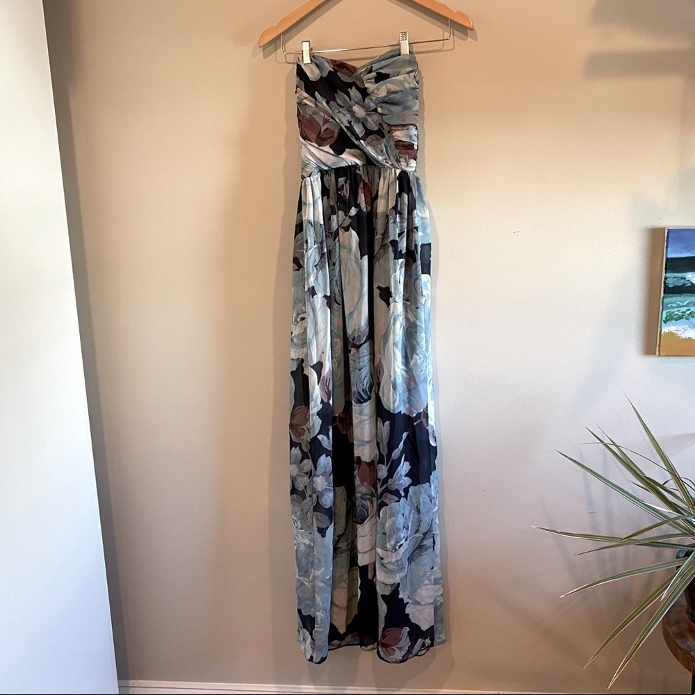 ASOS Strapless Floral Maxi Dress